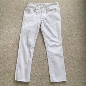 AEO White Ankle Crop Jeans